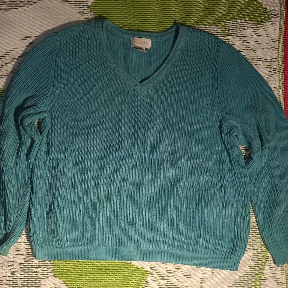 Studio Works Teal Knit Sweater